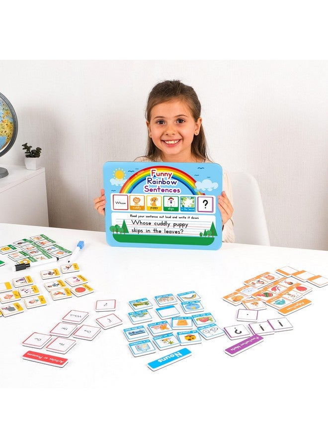 Simply magic 110 PCS Sentence Building Kit for Kids, Speech Speak Spell Games, Word Building Magnets, Speech Therapy Toys for Toddlers, Reading Games for Kids, Learn to Read, Reading Manipulatives - Simply Magic - Image 2