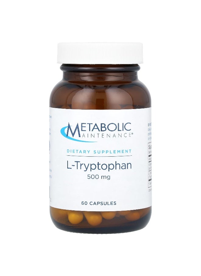 Metabolic Maintenance - Metabolic Maintenance, L-Tryptophan, 500 mg, 60 Capsules - Image 1
