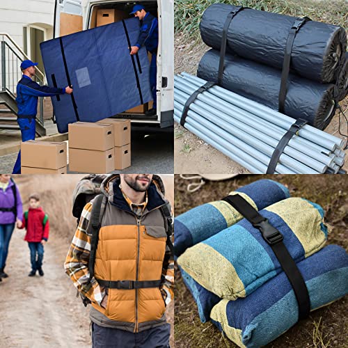 Coldwind Tie Down Straps 2PCS (1'' x 7.15') for Moving or Storage, Heavy Duty Lashing Strap, Adjustable Nylon Straps for Motorcycle, Cargo, Trucks, Trailer, Luggage - Image 3