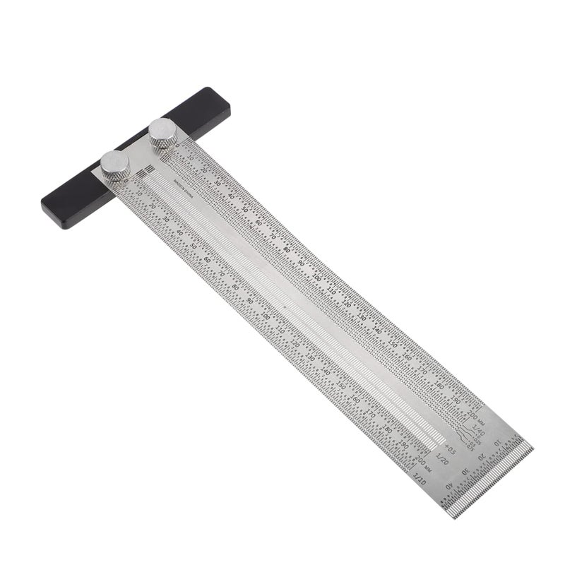 Stainless Steel Woodworking Ruler Dual Scale Measuring Tool for Accurate Marking Carpentry - Image 2