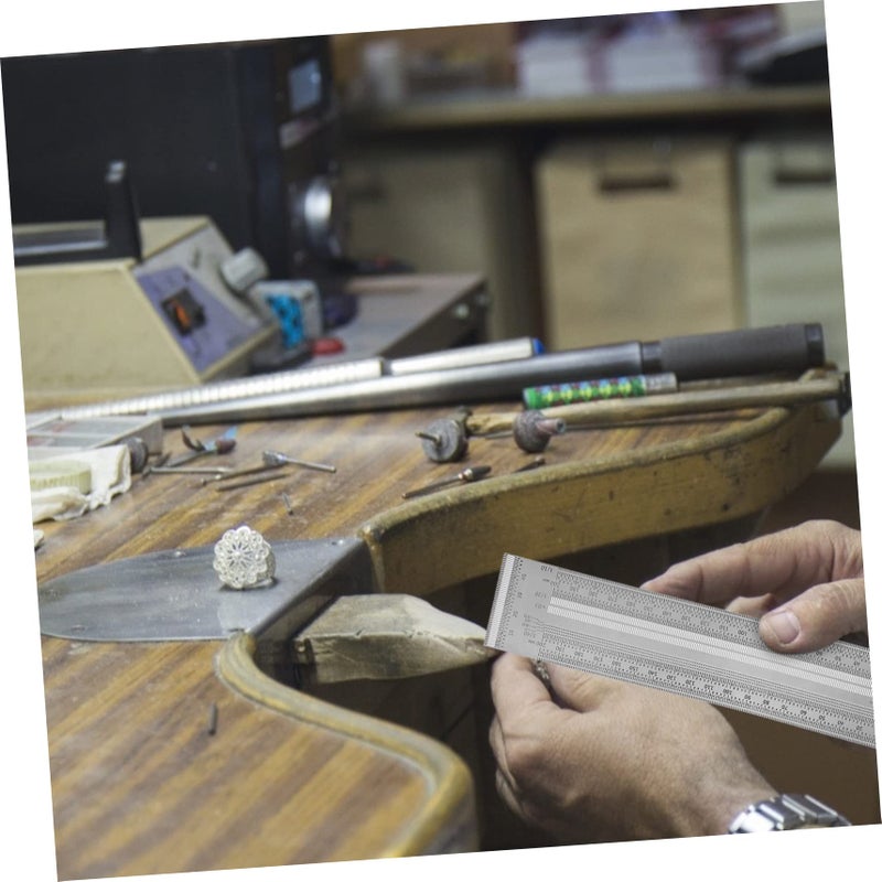 Stainless Steel Woodworking Ruler Dual Scale Measuring Tool for Accurate Marking Carpentry - Image 5