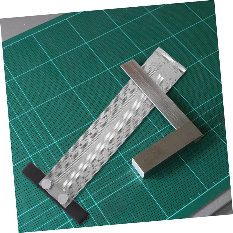 Stainless Steel Woodworking Ruler Dual Scale Measuring Tool for Accurate Marking Carpentry - Image 3