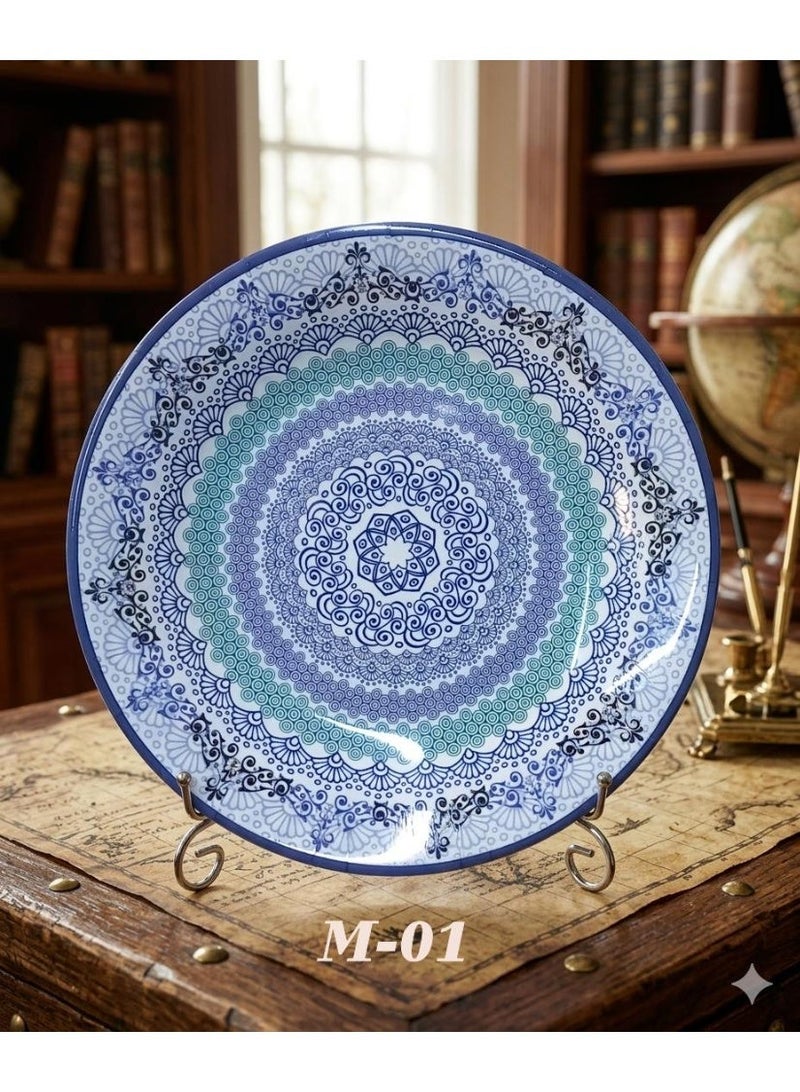 6-Piece Melamine Deep Plate Set, 8-Inch, Ornate Design - Image 5