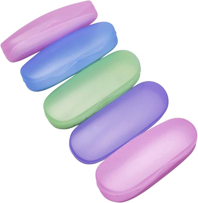 klarako 5pcs Eyeglass Reading Case Eyewear Storage Holder Eyewear Holder Case Eyeglass Case Eyeglass Protective Case Eye Glass Case Eye Glass Holder Eyewear Protector Shell Travel Glasses - Image 1