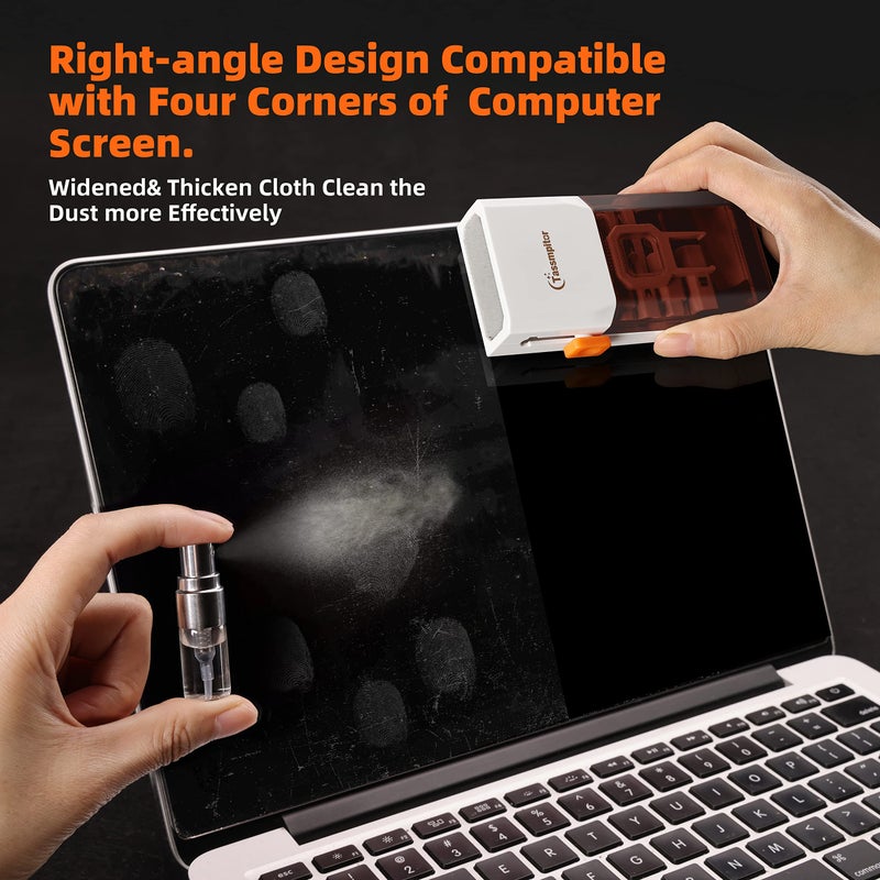 Tassmpitor Laptop Screen Keyboard Cleaner Kit, All in 1 Electronics Cleaning Tool for MacBook iPad iPhone Pro Cell Phone, Brush Tool for Tablet, Computer, PC Monitor,TV Camera Lens with Patent, Brown - Image 4