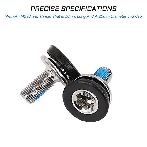 KIEVODE 2 PCS Bike 8mm Hex Crank Arm Fixing Bolts with Caps - Capless Bottom Bracket Screws for Mountain and Road Bicycle Axle - for FSA, Suntour, Prowheel and More - Image 2