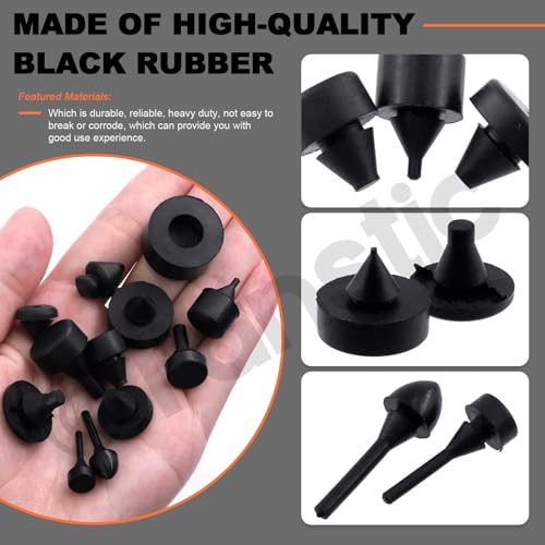 Tanstic 160Pcs Black Automotive Rubber Bumper Stopper Rubber Stop Bumper Compatible with Ford GM Vehicle - Image 4