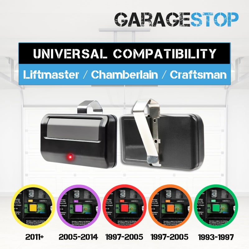 GARAGE STOP توقف المرآب لـ 891Lm تشامبرلين كرافتسمان ليفتماستر فتحت باب المرآب عن بعد، استبدال 1993 حتى الوقت الحاضر، جهاز فتح باب المرآب العالمي عن بعد - Image 2