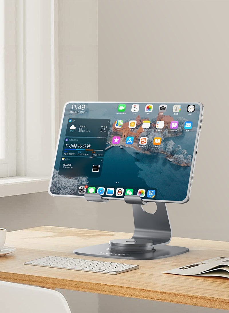 NOXO Adjustable Tablet Stand for Desk – Sturdy & Foldable, Compatible with iPad, Samsung Tab, Kindle (10-12.9”) – DNN-2 Model - Image 2