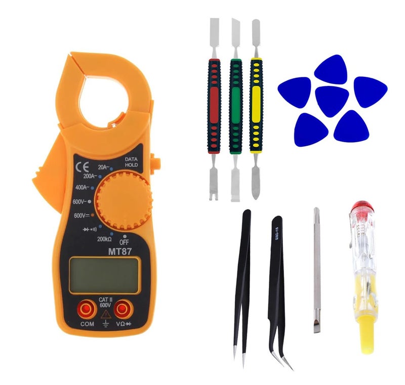 CRAFTS HAVELI CRAFTS HAVELI Combo of Digital Meter MT87 3Pc Spudger Set 6pc Mobile Opener Anti Static Tweezer Tester  - Image 1