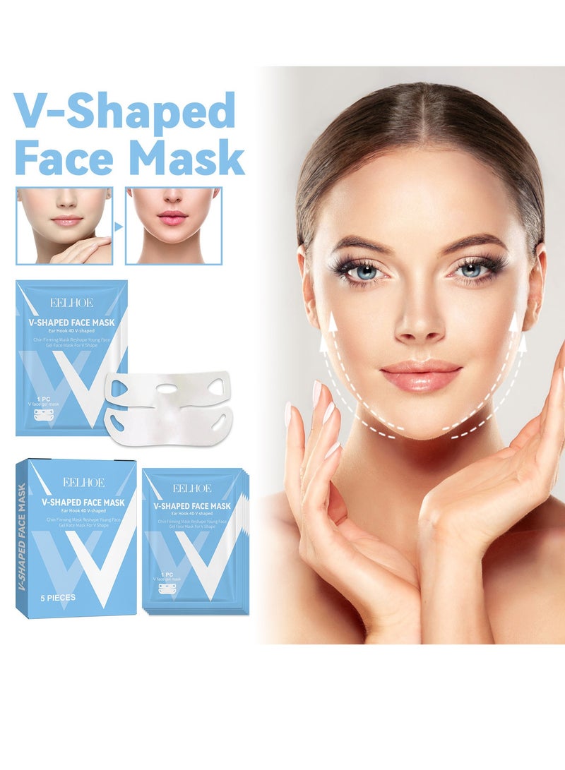 EELHOE Lift Mask,Double-Chin Mask,V-Line Face Mask,Double-Chin Face Lifting Mask,Double-Chin Reducer Face Tape,Lifting Chin Mask,Double-Chin Remover Face Lift Tape,Double-Chin Mask - Image 1