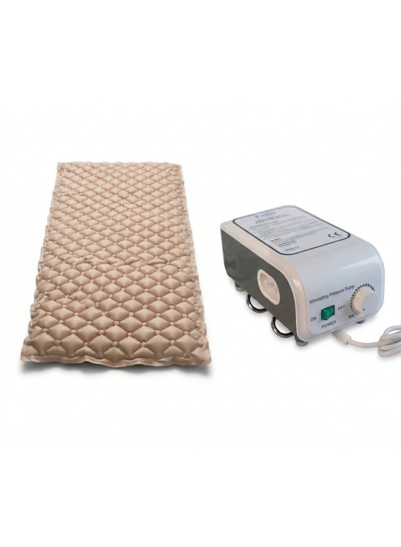 Electric air mattress for medical beds with alternating pressure system and comfortable PVC cells, suitable for daily home care. - Image 2