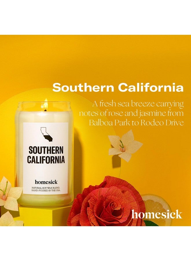 Homesick Scented Candles for Home (Southern California) - 13.75 oz Long-Lasting Soy Wax Jar Candle for Women & Men for All Occasions, 60-80 Hours Burn Time - Notes of Orange, Lemon & Rose - Image 3