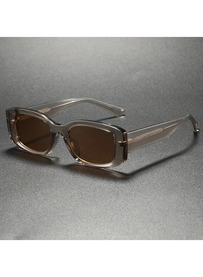 Black Square Frame Non Prescription Glasses Lightweight Unisex Eyewear for Men Women - Image 4