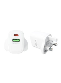 mpBLBERRI 20 Watt USB-A and USB-C PD Fast Charger With Lightning Cable mpBLBERRI BLB-T105  - Image 2
