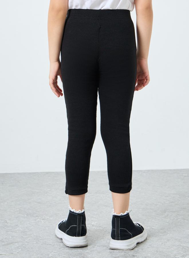 ستايلي بنطال ليقنز بتفاصيل شارة - Image 4