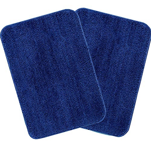 MODERN FAB Modern 2 Piece mats with Anti Skid Rubber BackingColour Blue,Size(40 x 60 cm) Set of 2 Piece - Image 2