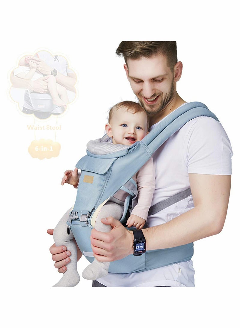 SOLARAE Baby Carrier 6-in-1 Baby Carrier with Waist Stool - Image 1