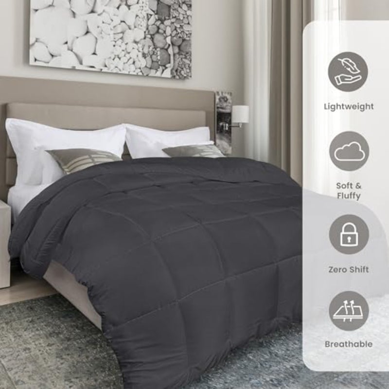 haodeSize Duvet Lightweight Coverless All Season Duvet, Soft Breathable Microfiber with Box Stitching, 220x230 cm - Image 3