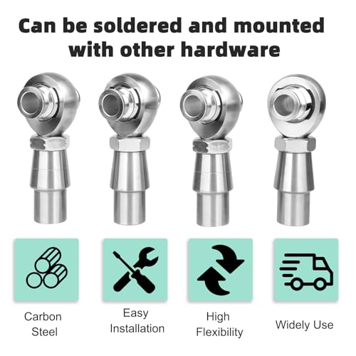 Joogto 3/4'' Heim Joint Rod End Kit, .750" Chromoly Joints Panhard Kit, 2 Set Left and Right Hand Thread with Tube Adapter and Jam Nut, 3/4'' Rod End Heim Joint for Steering Kit, Suspension, Traction Bars - Image 4