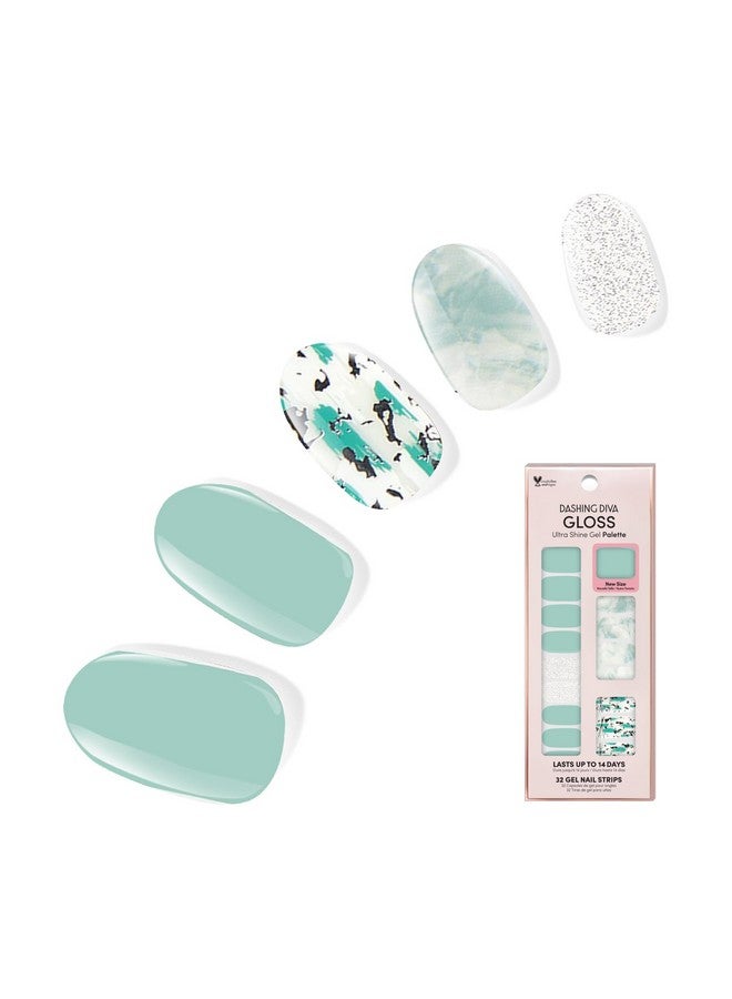 Dashing Diva Gloss Nail Strips - Desert Quartz | UV Free, Chip Resistant, Long Lasting Gel Nail Stickers | Contains 32 Nail Wraps, 1 Prep Pad, 1 Nail File - Image 1