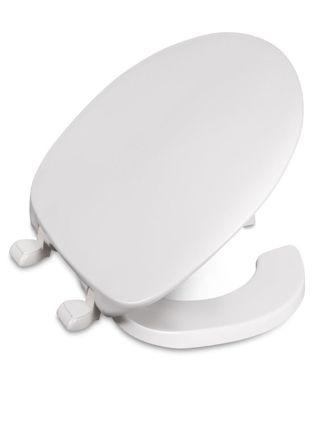 Centoco Round Toilet Seat, Residential or Light Weight Commercial, Open Front with Cover, Plastic, Made in the USA, DSAMAZ22-001, White - Image 1