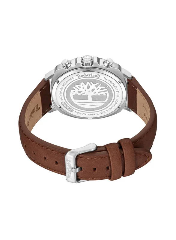 Timberland Timberland Williston Small Multifunction - Mens Watch - Blue Dial, Brown Leather Strap