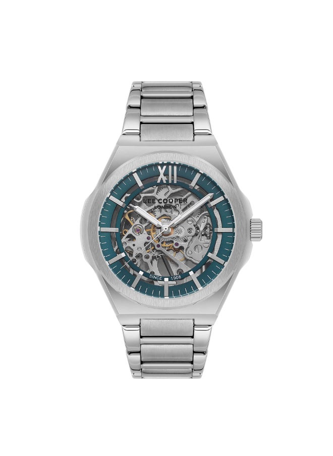 Lee Cooper Lee Cooper Men's Watch, Automatic  Display and Metal Strap - LC08051.370, Silver  - Image 1