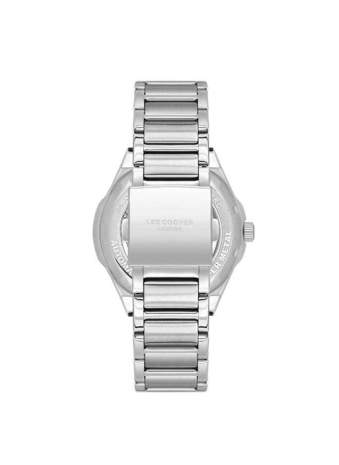 Lee Cooper Lee Cooper Men's Watch, Automatic  Display and Metal Strap - LC08051.370, Silver  - Image 3