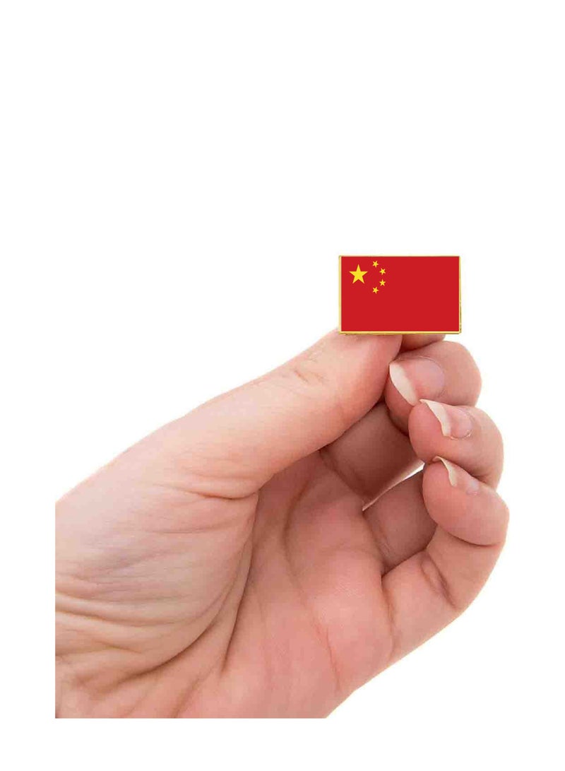 PRINTSHOP4ME China National Flag Lapel Pins and Brooch Badge to show your patriotism for China (Square Badge) - Image 3