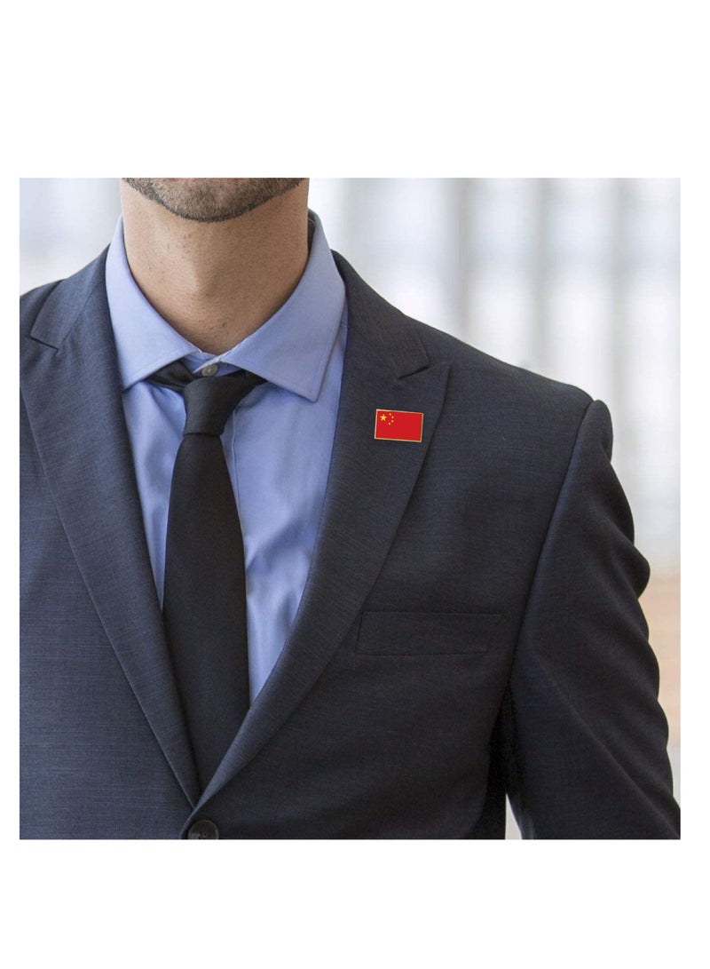 PRINTSHOP4ME China National Flag Lapel Pins and Brooch Badge to show your patriotism for China (Square Badge) - Image 4