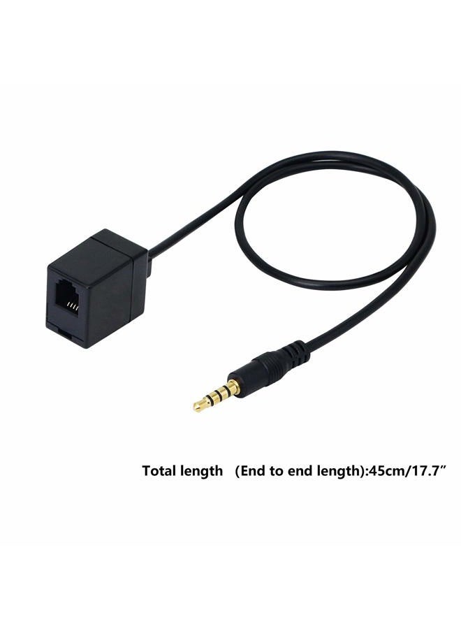 SinLoon RJ9 to 3.5mm Telephone Adapter Cable Female RJ9 Headset to Male 3.5mm Cell Phone Adapter - Convert RJ9 Headphone to Smartphones Most Android cellphone with 3.5mm Headphone Jack(3.5 RJ9) - Image 5
