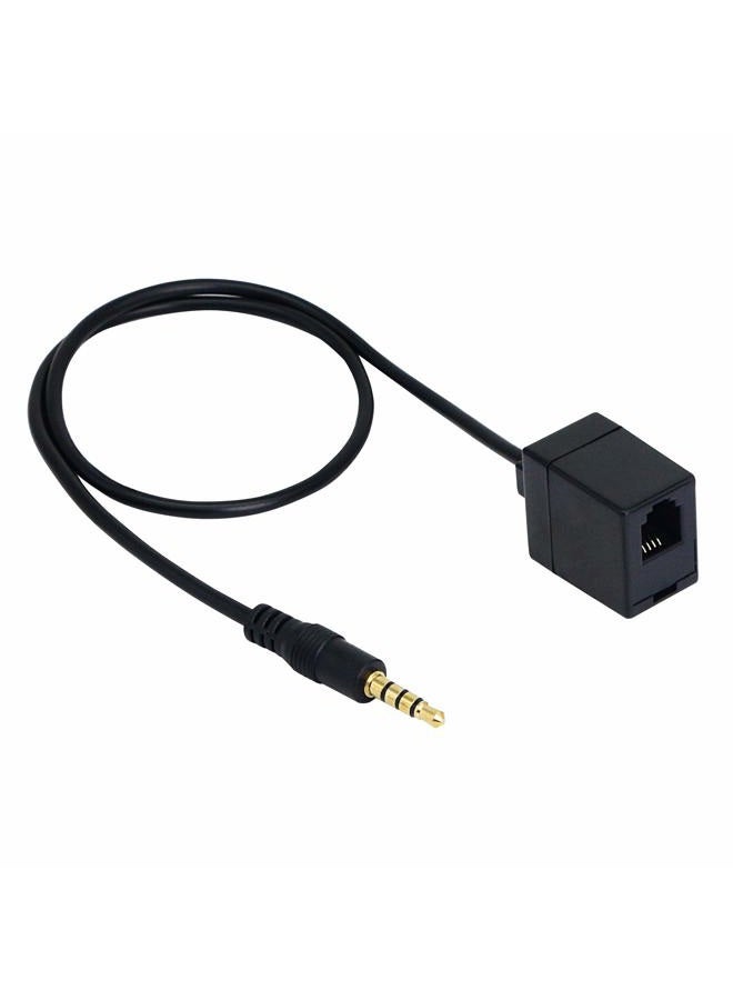 SinLoon RJ9 to 3.5mm Telephone Adapter Cable Female RJ9 Headset to Male 3.5mm Cell Phone Adapter - Convert RJ9 Headphone to Smartphones Most Android cellphone with 3.5mm Headphone Jack(3.5 RJ9) - Image 1