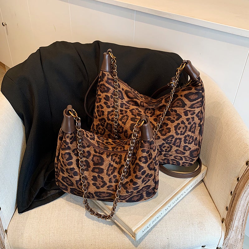 2024 Niche Design Leopard Print Fashion Commuter Shoulder Bag Autum New Large Capacity Crossbody Tote Bag Ins - Image 2
