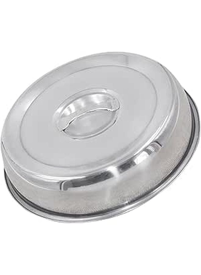 Stainless Steel Round Food Dome Lid 18cm Anti Splash Grill Cover For Steak Teppanyaki - Image 1