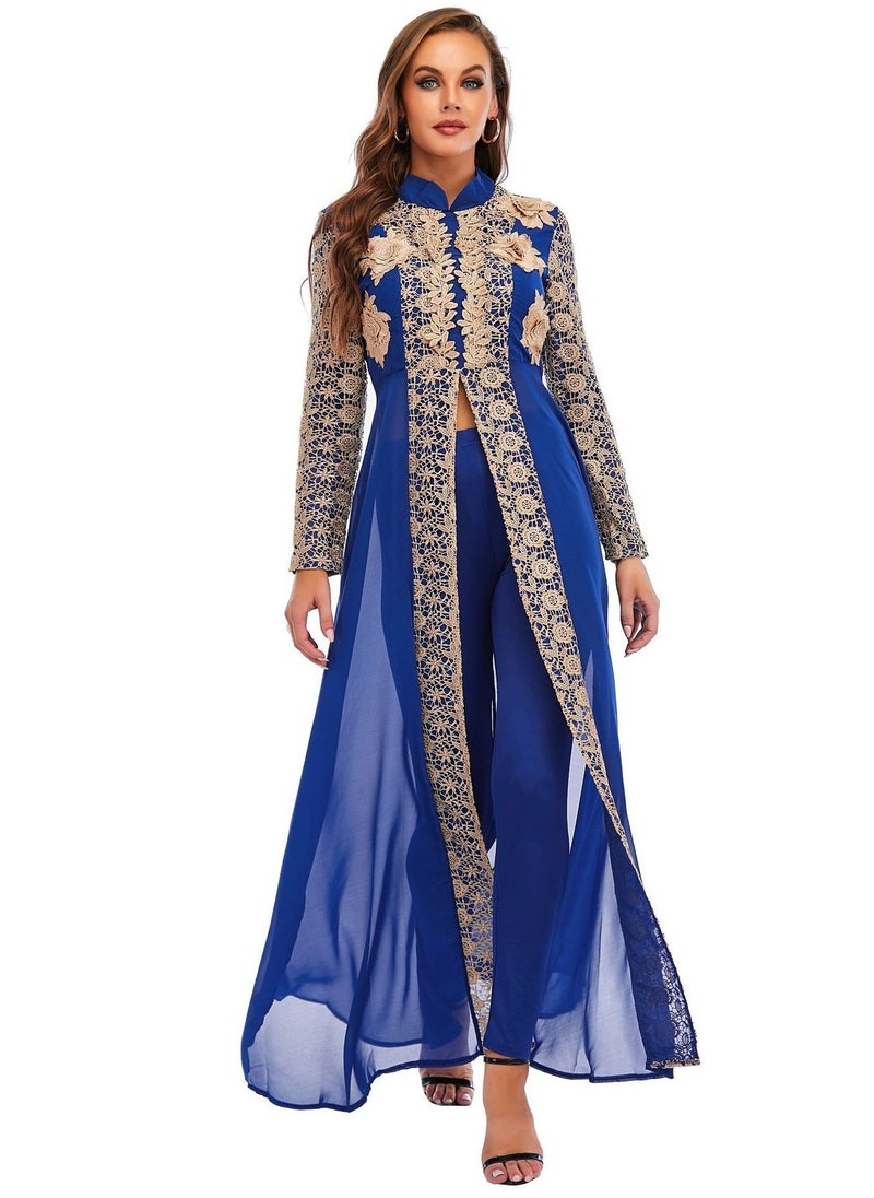Loquat Traditional Long Sleeves Abaya Blue 