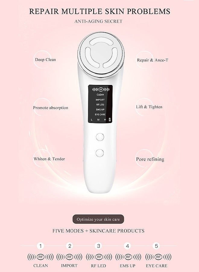مانجي 5 Modes Electric Face and Neck Beauty Massager, 3 Level Face Eye Massagers with Microcurrent, Anti-Aging Skin Tightening Skin Care Tools بوابة طب - Image 2