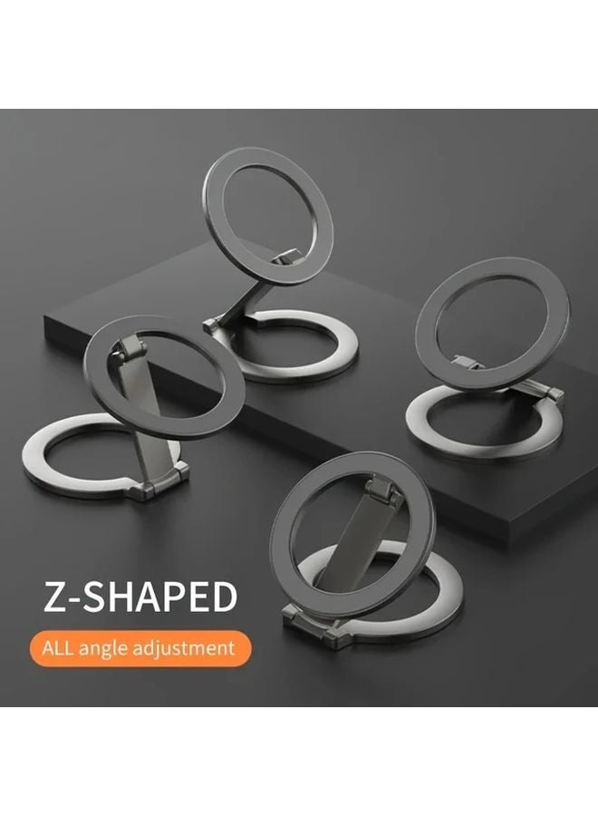 Black Foldable Double Sided Magnetic Phone Holder for Car Gym Treadmill Universal Smartphone Mount - Image 4