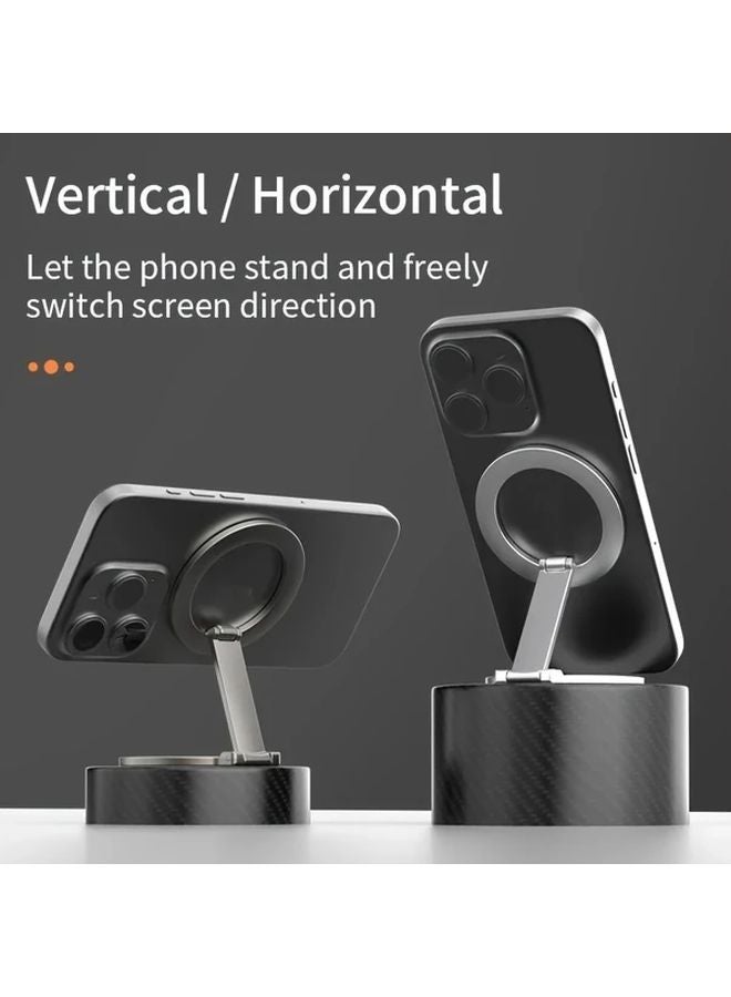 Black Foldable Double Sided Magnetic Phone Holder for Car Gym Treadmill Universal Smartphone Mount - Image 5