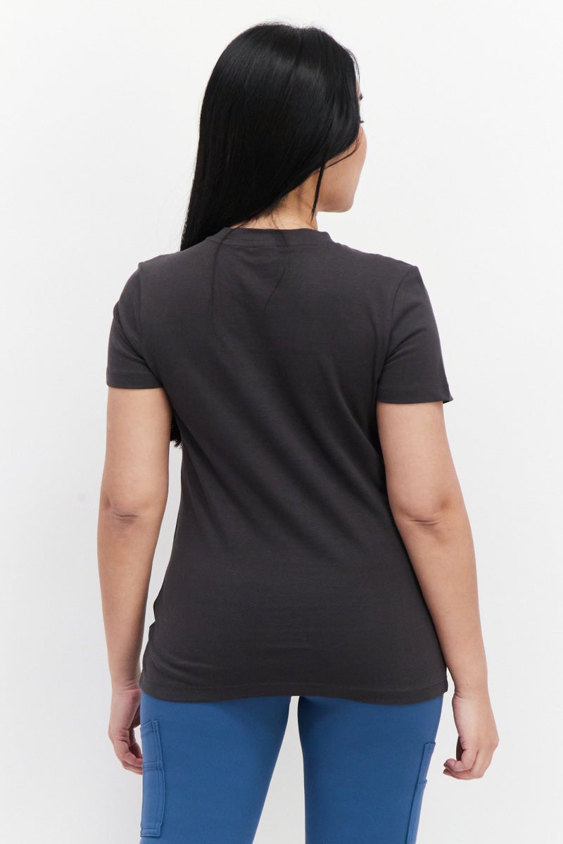 PUMA Women Sportswear Fit Short Sleeve Training Top, Charcoal Combo - Image 4