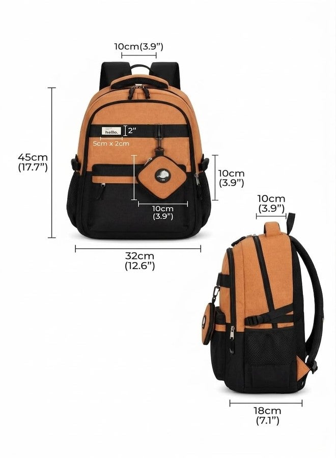SHRBI Stylish Two-Tone Backpack for Men & Women | Durable Travel & College Bag with Multiple Compartments, Adjustable Straps & Water-Resistant Design - Image 2