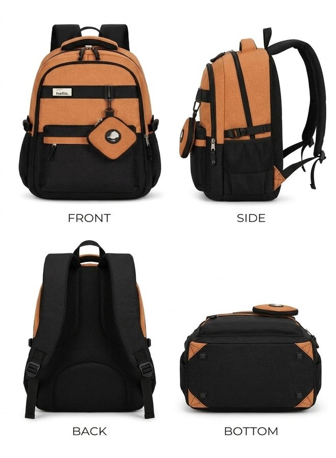 SHRBI Stylish Two-Tone Backpack for Men & Women | Durable Travel & College Bag with Multiple Compartments, Adjustable Straps & Water-Resistant Design - Image 3
