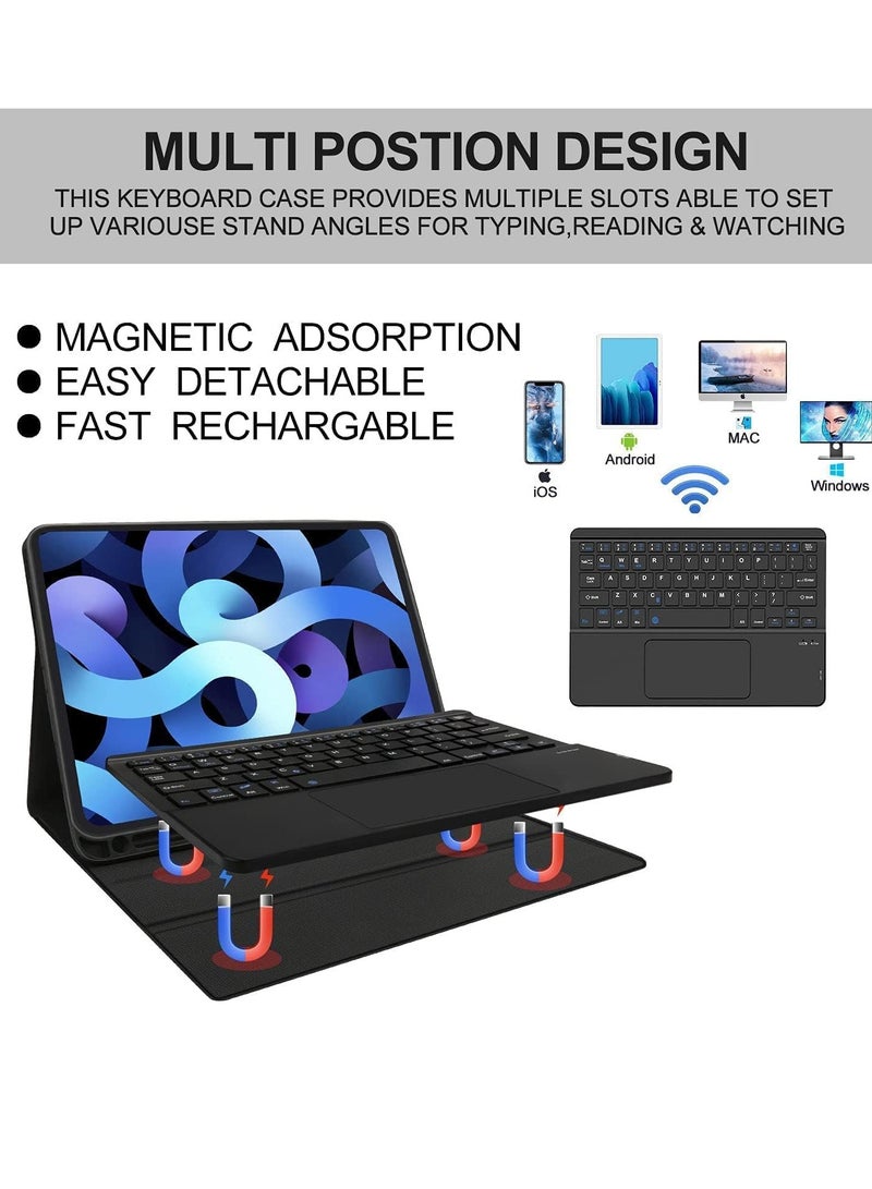 TIGER New Keyboard Case Compatible for iPad Air 4th Generation – Detachable Wireless Bluetooth Trackpad Keyboard Case for iPad, Lightweight, Durable, Full Protection for iPad Air 4, Typing & Touchpad Functionality - Image 3