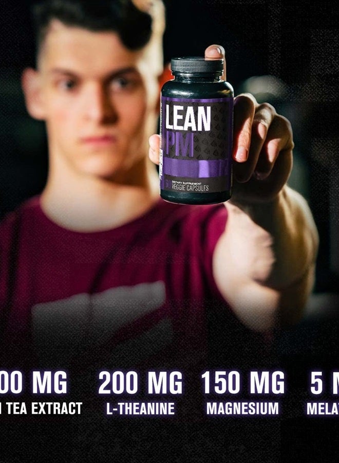 Jacked Factory Lean PM Night Time Body Support and Sleep Aid Supplement - Sleep Support and Body Recomposition for Men and Women - 120 Veggie Capsules - Image 4