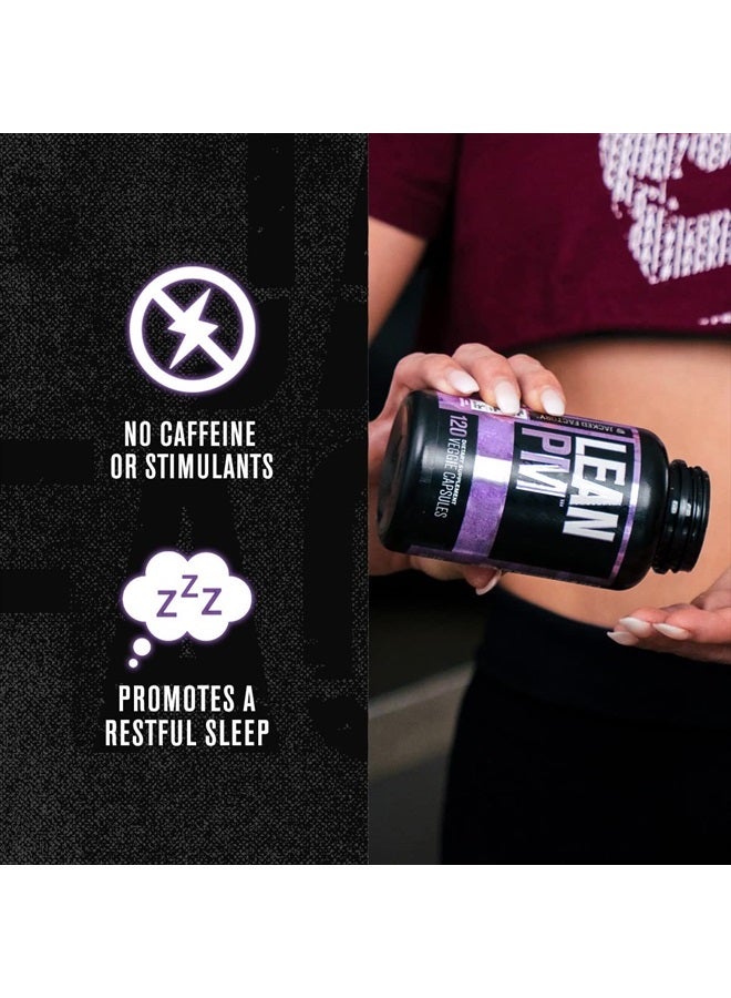 Jacked Factory Lean PM Night Time Body Support and Sleep Aid Supplement - Sleep Support and Body Recomposition for Men and Women - 120 Veggie Capsules - Image 3