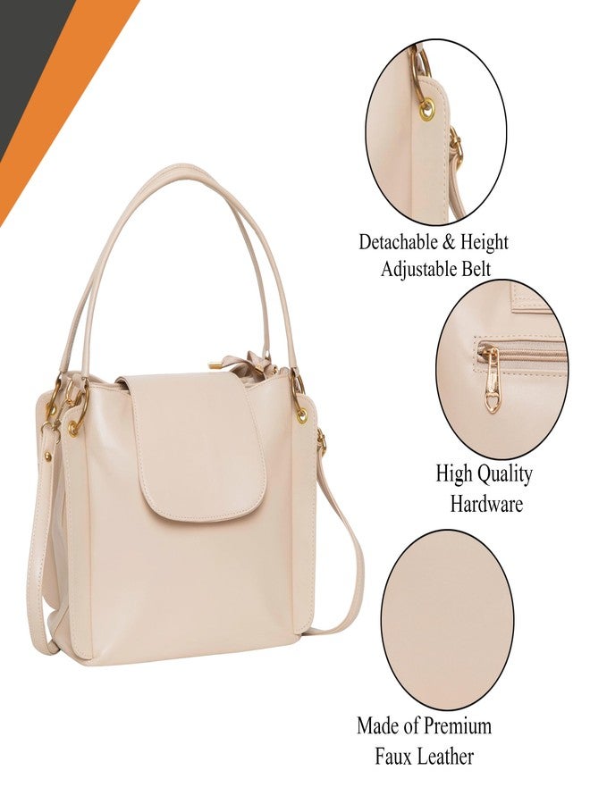 ADISA shoulder handbag bag for women and girls with sling belt (AD4055-CRE) - Image 3