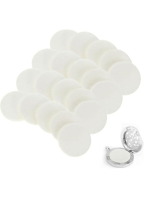 100Pcs Diffuser Refill Pads Essential Oil Diffuser Pad Cotton Aromatherapy Replacement Pads For Diffuser Necklace Vent Clip White