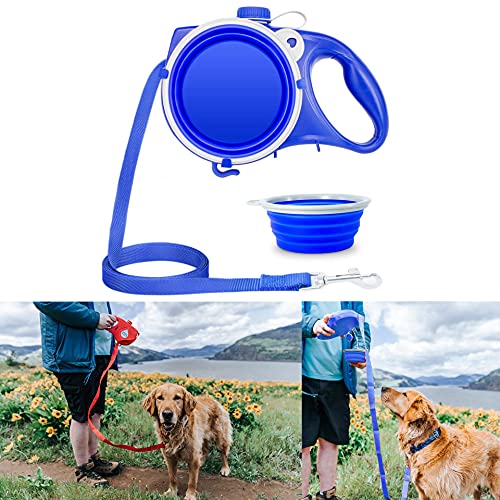 AASHRO MALL® 5 in 1 Dog Leash with Water Bottle, Built-in Water Bottle Foldable Bowl Trash Bag Hole, Multi Function Durable Dog Leash for Medium and Small Dogs (Color May Very) - Image 1