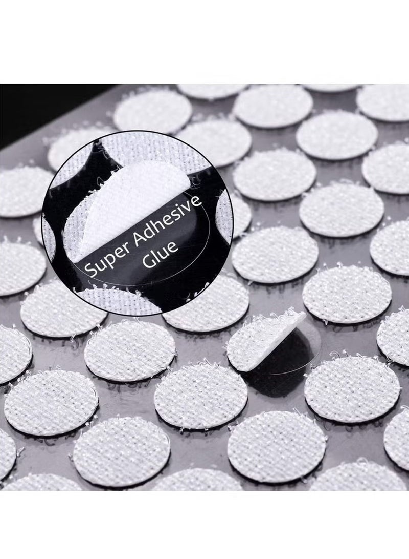 Self Adhesive Dots,Tapes Sticky Back Coins Dots with Hook and Loop Velcro Round Pads, 20mm Diameter Strong Waterproof Round Dot, Dots with Adhesive for Home Office School 300Pcs (150 Pairs) - Image 2
