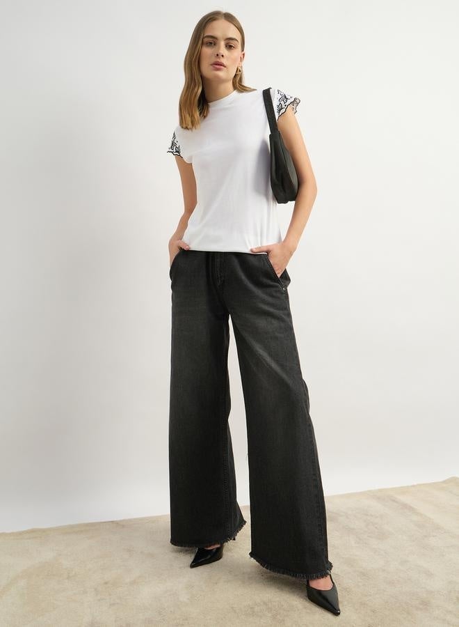 Styli Embroidered Short Sleeve Round Neck T-Shirt - Image 2